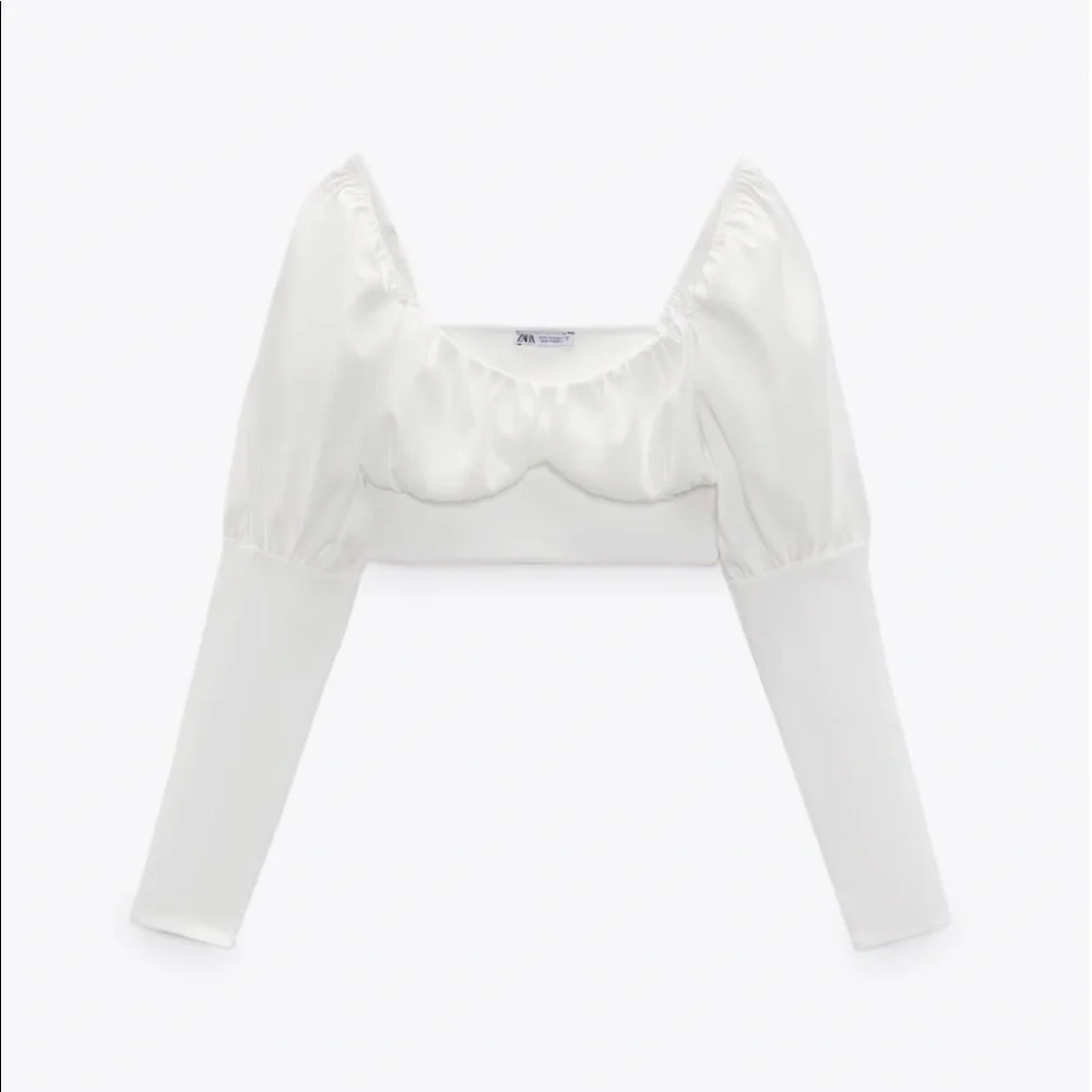 ZARA Top With Voluminous Sleeves